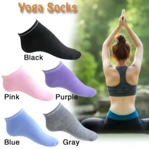 Cotton Black White Gray Blue Purple Pink Yoga Sports Anti-slip Socks Unisex Candy Socks Yoga Socks Non-slip Pilates