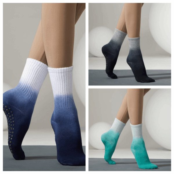 Women’s Anti-Slip Gradient Grip Socks – 1 or 3 Pairs – Breathable Cotton Socks for Yoga, Pilates & Home Fitness - Image 8