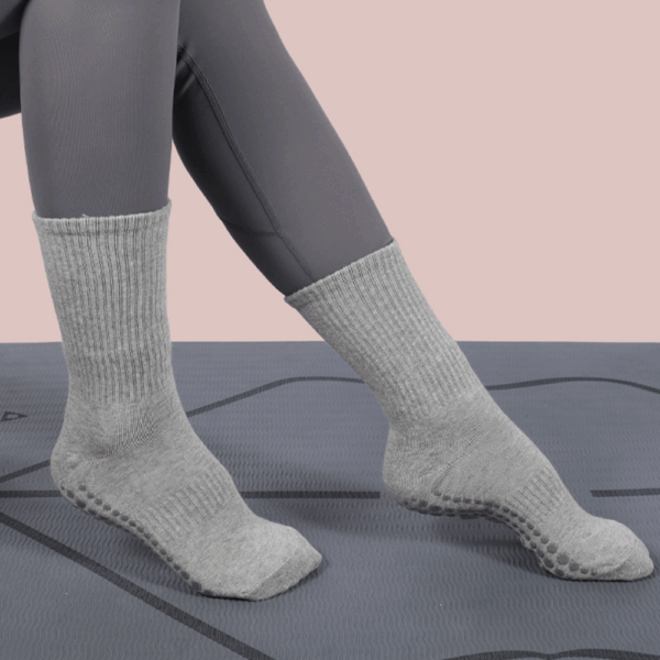 Women’s Mid-Calf Grip Yoga Socks – Non-Slip, Breathable Cotton for Pilates, Barre & Fitness – 1, 3, 5 or 6 Pair Bundles - Image 10