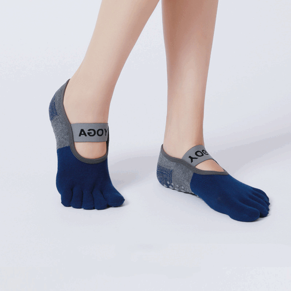 Women’s Toe Grip Yoga Socks with Arch Strap – Breathable, Non-Slip Cotton for Pilates, Barre & Fitness – 1, 3 or 6 Pair Bundles - Image 6