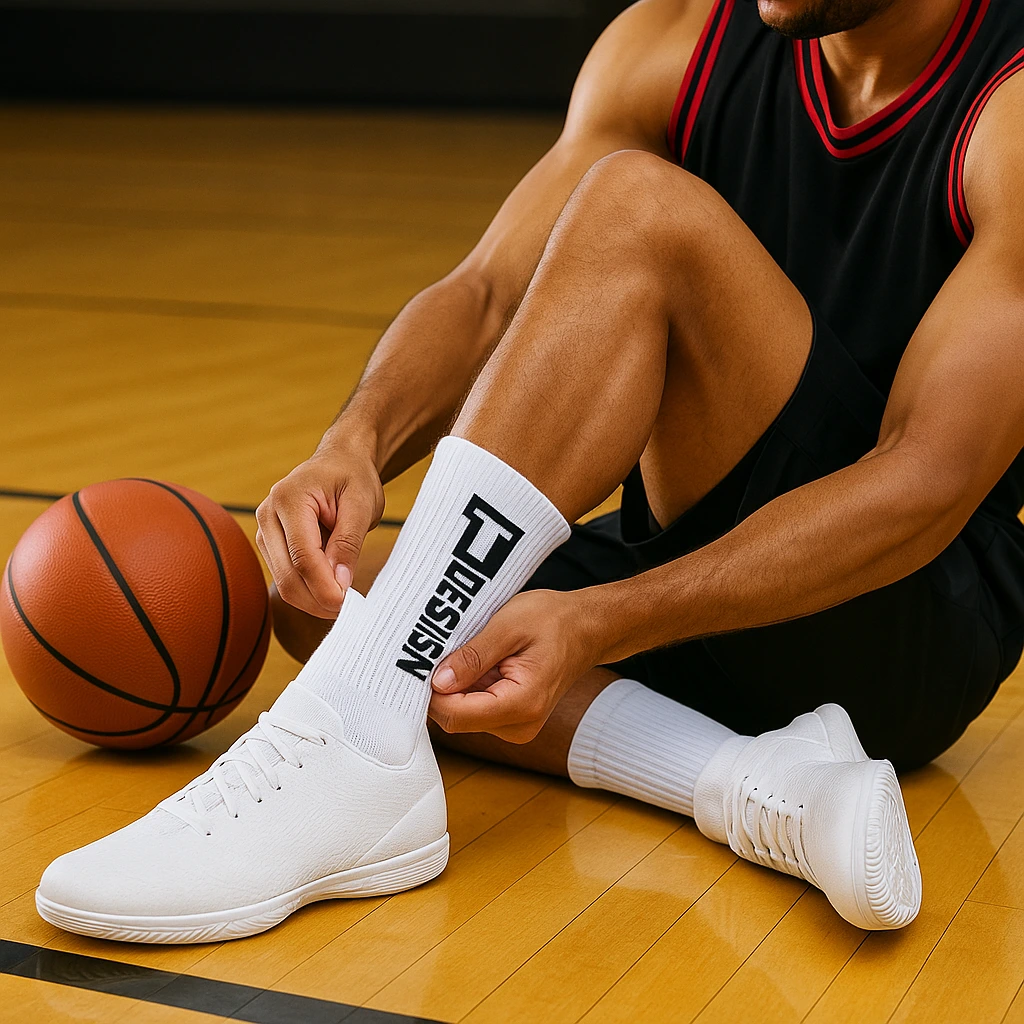 Basketball Athlete with Grip socks