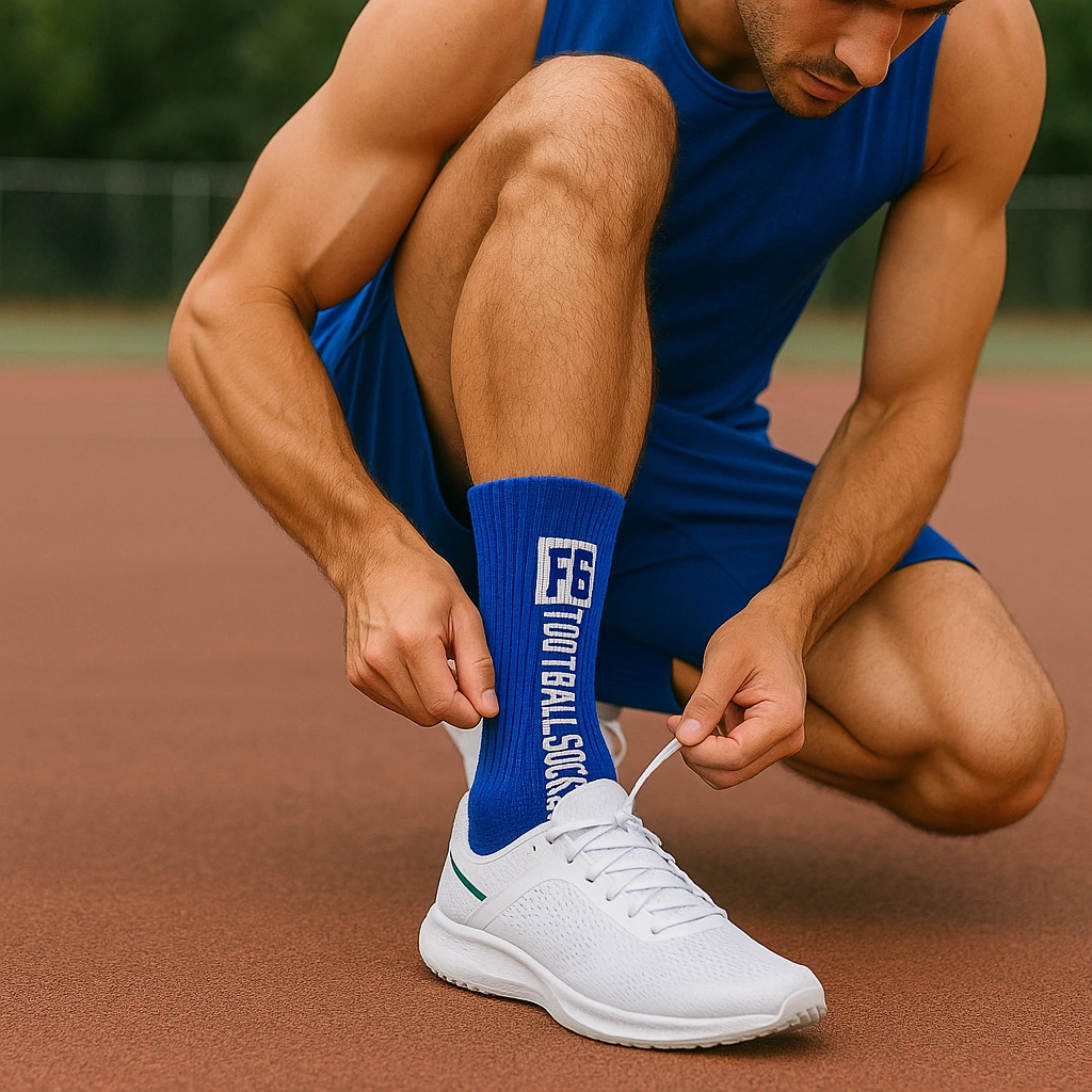 Running Athlete with Grip socks