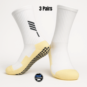 Unisex Pro Grip Compression Socks – 3 or 6 Pairs – Non-Slip, High-Cut Sports Socks for Football, Basketball & Gym