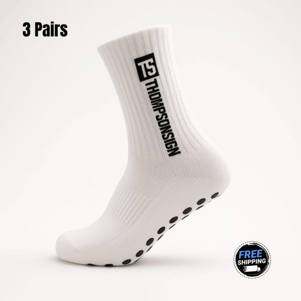 Unisex Pro Sports Grip Socks – 3 or 6 Pairs – Anti-Slip, Breathable Cotton with Arch & Ankle Support for Football, Basketball & Training
