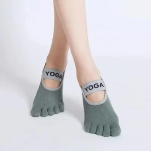 4-Pack Five-Toe Non-Slip Yoga Socks for Women | Anti-Slip Grip | Cross-Strap Design | Free Shipping