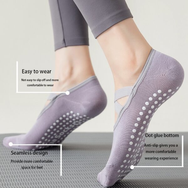 3 Pairs Women’s Ballet Grip Socks – Non-Slip, Moisture-Wicking Pilates & Yoga Socks with Cushion Sole for Home & Studio - Image 6
