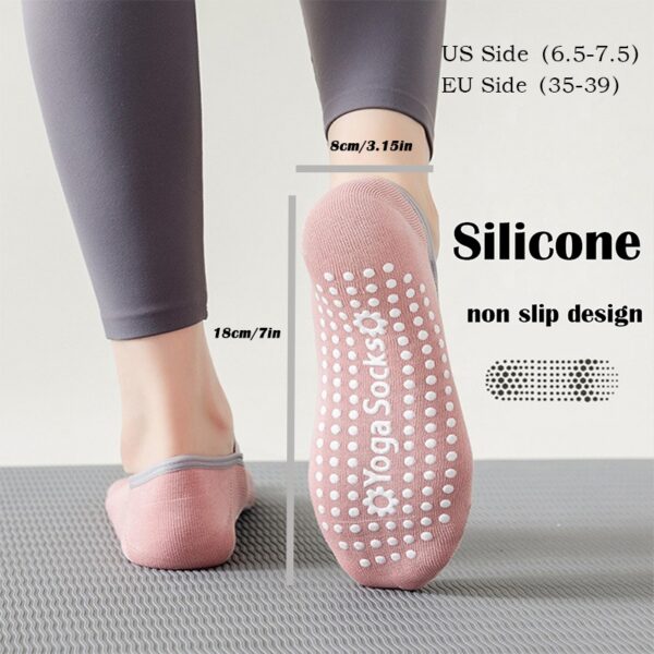 3 Pairs Women’s Ballet Grip Socks – Non-Slip, Moisture-Wicking Pilates & Yoga Socks with Cushion Sole for Home & Studio - Image 2