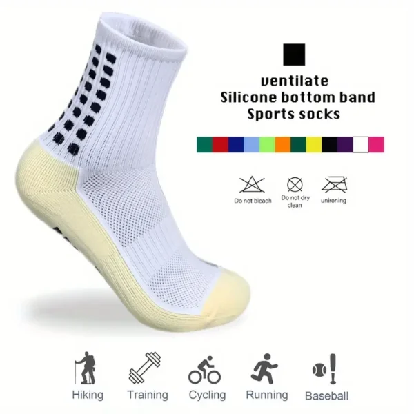 5 or 6-Pack Anti-Slip Sports Grip Socks for Men & Women | Free Shipping | High-Performance Athletic Wear - Image 3