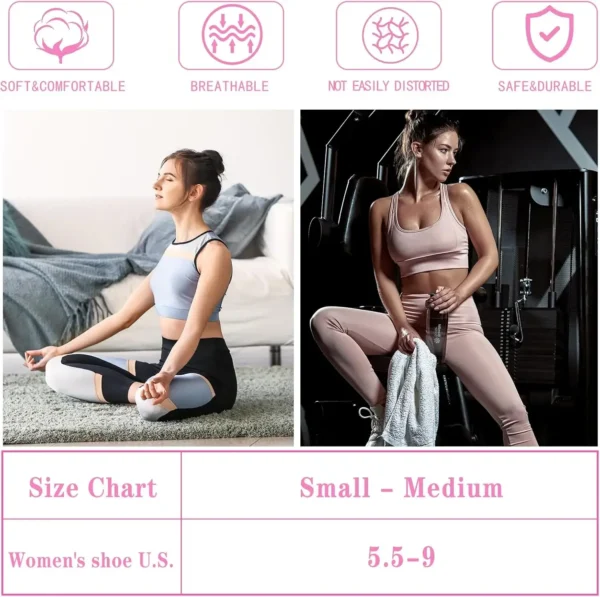 3-Pack Five-Toe Ballet-Style Yoga Socks for Women | Anti-Slip Grip | Cross-Strap Design | Free Shipping - Image 6