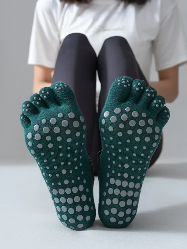 4-Pack Five-Toe Non-Slip Yoga Socks for Women | Anti-Slip Grip | Cross-Strap Design | Free Shipping - Image 4