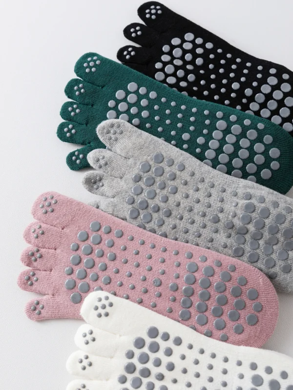 4-Pack Five-Toe Non-Slip Yoga Socks for Women | Anti-Slip Grip | Cross-Strap Design | Free Shipping - Image 5