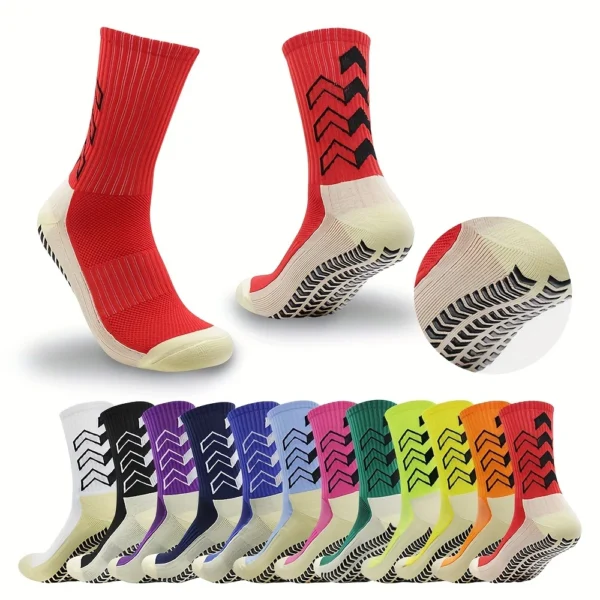 6-Pack Anti-Slip Athletic Grip Socks for Men & Women – Ultra Grip Performance | Free Shipping Included