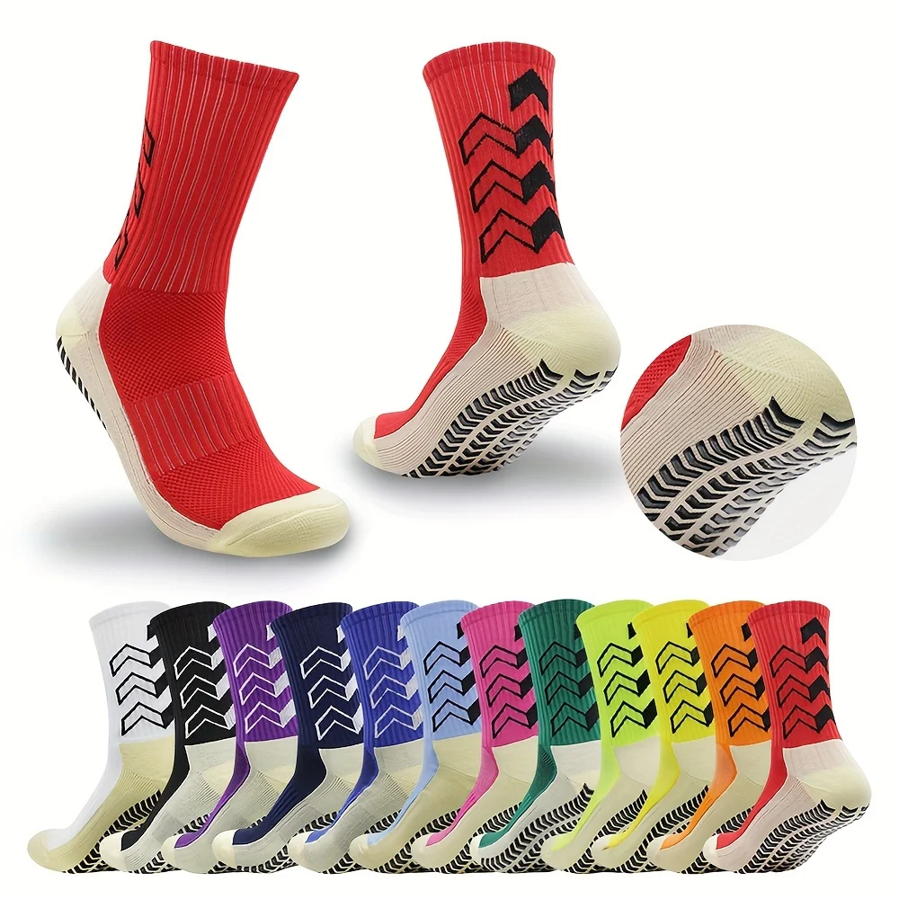 6-Pack Anti-Slip Athletic Grip Socks for Men & Women – Ultra Grip Performance | Free Shipping Included