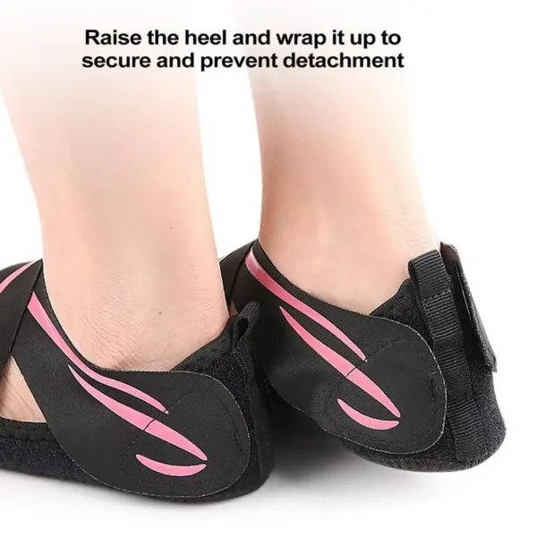 Non-Slip Yoga & Pilates Socks with Cross-Strap – 1 Pair | Anti-Slip Grip | Breathable & Elegant Design - Image 3