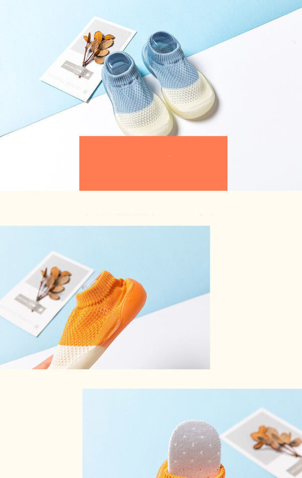 Breathable Mesh Baby Sock Shoes with Silicone Sole – Non-Slip & Lightweight - Image 4