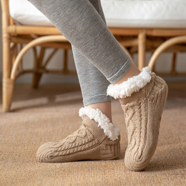 Unisex Thermal Non-Slip Slipper Socks for Adults – Soft, Warm & Safe – Multiple Colors - Image 3