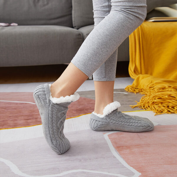 Unisex Fuzzy Indoor Grip Socks – Non-Slip, Warm & Cozy for Seniors - Image 4