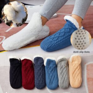 Unisex Fuzzy Indoor Grip Socks – Non-Slip, Warm & Cozy for Seniors