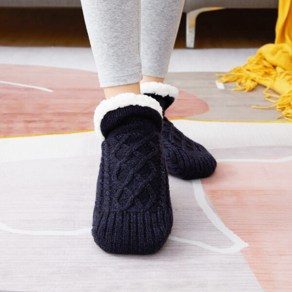 Unisex Fuzzy Indoor Grip Socks – Non-Slip, Warm & Cozy for Seniors - Image 3