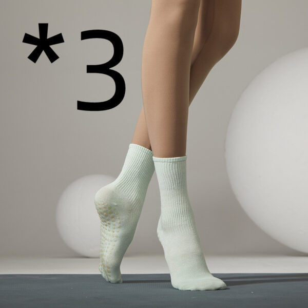 Teen Anti-Slip Mid Tube Socks – Cotton Grip Socks for Yoga, Sports & Chill Days - Image 3