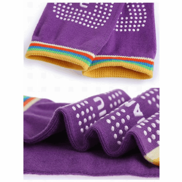Teen Grip Toe Socks – Colorful Anti-Slip 5-Toe Socks for Yoga & Daily Comfort - Image 12