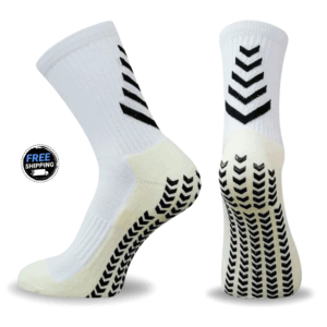 Youth ArrowGrip Mid-Calf Sports Socks (12–15 yrs) – Anti-Slip Silicone Sole