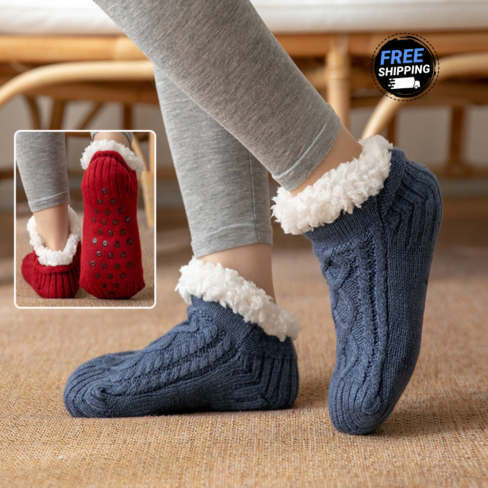 Unisex Thermal Non-Slip Slipper Socks for Adults – Soft, Warm & Safe – Multiple Colors