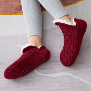 Unisex Fuzzy Indoor Grip Socks – Non-Slip, Warm & Cozy for Seniors
