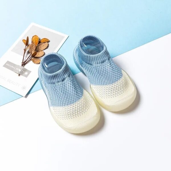 Breathable Mesh Baby Sock Shoes with Silicone Sole – Non-Slip & Lightweight - Image 2