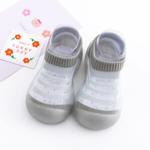 Silicone Sole Baby Sock Shoes – Breathable Ice Silk & Anti-Slip Indoor Fit